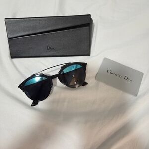 Christian Dior So Real Black and Blue Lens Sunglasses